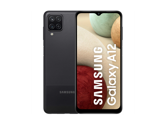 Teléfono celular Samsung Galaxy A12, Smartphone Android desbloqueado de fábrica, 32 GB, sistema multicámara, batería de 2 días, versión EE. UU., negro